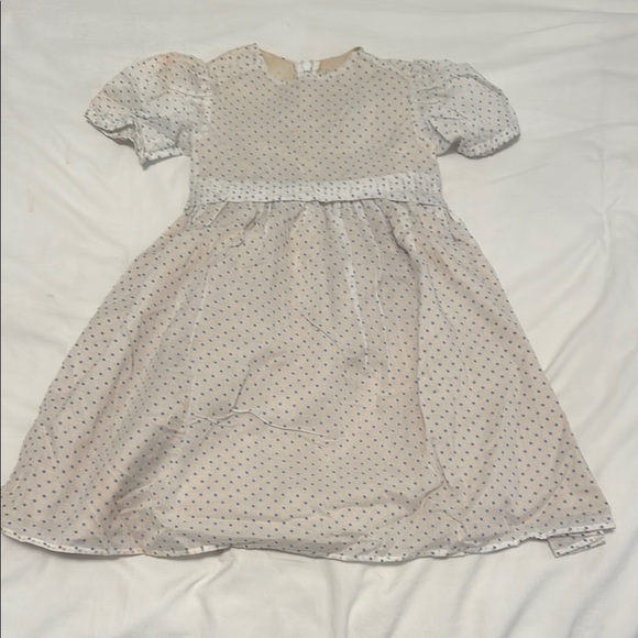 Charming Baby Blue Polka Dot Kids Dress